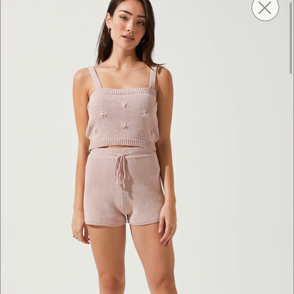 Astr Sunday Morning Tank and Shorts Set- Dusty Rose - Picture 3 of 10